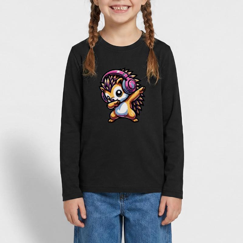 Dabbing Hedgehog Teenager Premium Organic Long Sleeve Shirt