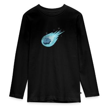 Comet Comet cadeau space rock Asteroid - T-shirt manches longues Premium Ado - noir - Devant - AI Model Kid Female (0cm)