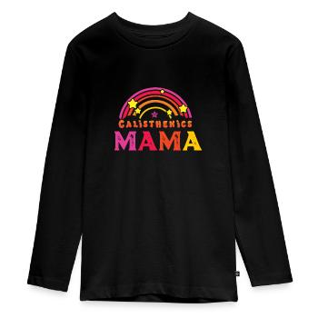 Circuit training - Teenager Premium Organic Long Sleeve Shirt - black - Front - AI Model Kid Female (0cm)