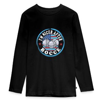 Lyonnaises - T-shirt manches longues Premium Ado - noir - Devant - AI Model Kid Female (0cm)