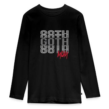 Goth Emo - T-shirt manches longues Premium Ado - noir - Devant - AI Model Kid Female (0cm)