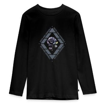 Goth Emo - T-shirt manches longues Premium Ado - noir - Devant - AI Model Kid Female (0cm)