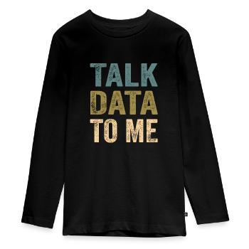 Analyste de données Responsable de la protection des données - T-shirt manches longues Premium Ado - noir - Devant - AI Model Kid Female (0cm)