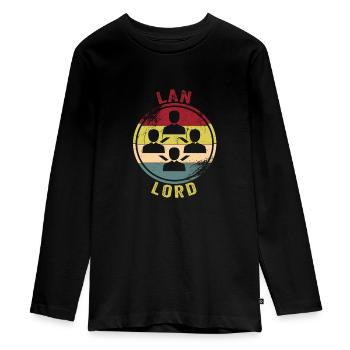 Network Engineer - Teenager Premium Organic Long Sleeve Shirt - black - Front - AI Model Kid Female (0cm)