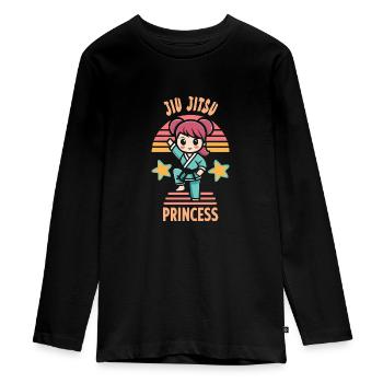 Jiu Jitsu - T-shirt manches longues Premium Ado - noir - Devant - AI Model Kid Female (0cm)