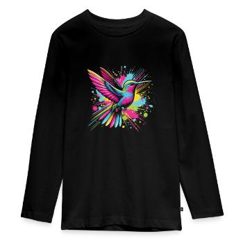 Exotique - T-shirt manches longues Premium Ado - noir - Devant - AI Model Kid Female (0cm)