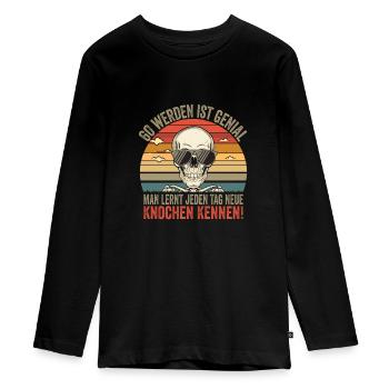 60e anniversaire - T-shirt manches longues Premium Ado - noir - Devant - AI Model Kid Female (0cm)