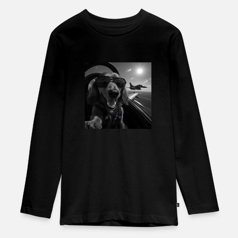 Teckel - T-shirt manches longues Premium Ado - noir