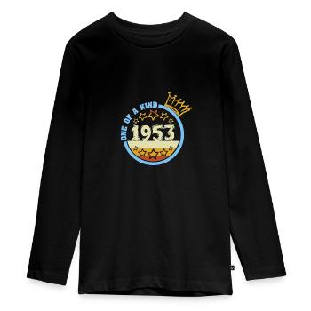 Unique en son genre Unique Année de construction 1953 - T-shirt manches longues Premium Ado - noir - Devant - AI Model Kid Female (0cm)