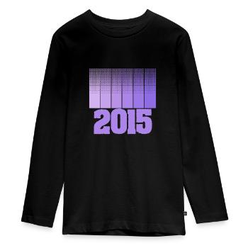 2015 - Teenager Premium Bio Langarmshirt - Schwarz - Vorne - AI Model Kid Female (0cm)