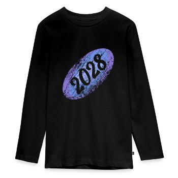 Rekrut 2028 - Teenager Premium Bio Langarmshirt - Schwarz - Vorne - AI Model Kid Female (0cm)
