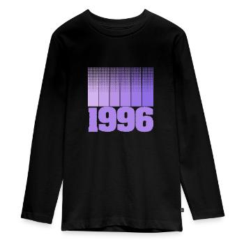 1996 - Teenager Premium Organic Long Sleeve Shirt - black - Front - AI Model Kid Female (0cm)