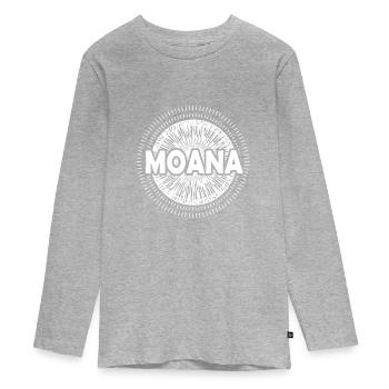Geschenk für Moana - Teenager Premium Bio Langarmshirt - Grau meliert - Vorne