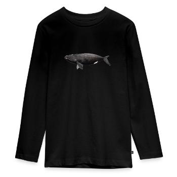 baleine - Balaena glacialis - baleine noire - T-shirt manches longues Premium Ado - noir - Devant - AI Model Kid Female (0cm)