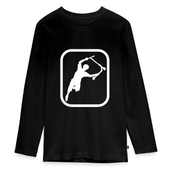 trottinette - T-shirt manches longues Premium Ado - noir - Devant - AI Model Kid Female (0cm)