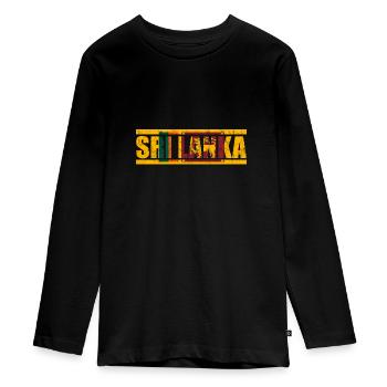 Sri Lanka - Teenager Premium Bio Langarmshirt - Schwarz - Vorne - AI Model Kid Female (0cm)