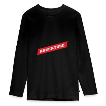 Adventure - Teenager Premium Bio Langarmshirt - Schwarz - Vorne - AI Model Kid Female (0cm)