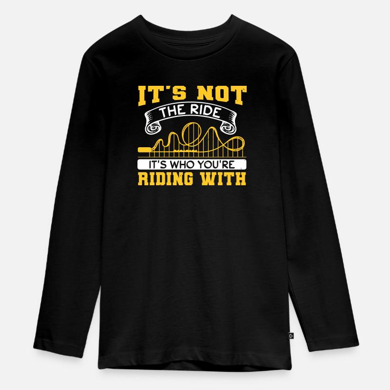 CE N’EST PAS LE TRAJET, C’EST AVEC QUI VOUS ROULEZ - T-shirt manches longues Premium Ado - noir