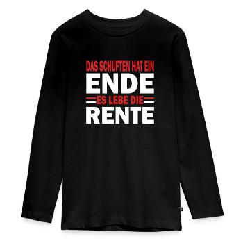 Le labeur est terminé, vive la retraite rouge - T-shirt manches longues Premium Ado - noir - Devant - AI Model Kid Female (0cm)