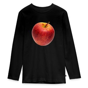 Apple - Teenager Premium Organic Long Sleeve Shirt - black - Front - AI Model Kid Female (0cm)