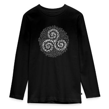Symbole viking - T-shirt manches longues Premium Ado - noir - Devant - AI Model Kid Female (0cm)