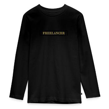 Idée Cadeau Pigiste Indépendant - T-shirt manches longues Premium Ado - noir - Devant - AI Model Kid Female (0cm)
