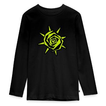 Soleil - T-shirt manches longues Premium Ado - noir - Devant - AI Model Kid Female (0cm)