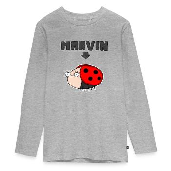 Marvin - Premium Longsleeve - Women - Teenager Premium Organic Long Sleeve Shirt - heather grey - Front