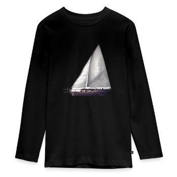 Voile, Voile, Voilier, Marin, Voilier - T-shirt manches longues Premium Ado - noir - Devant - AI Model Kid Female (0cm)