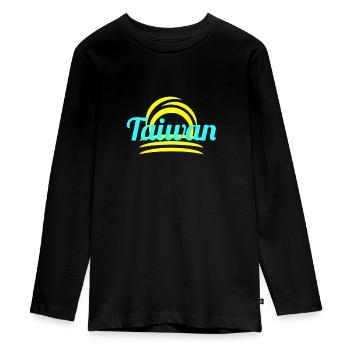 Taiwan - T-shirt manches longues Premium Ado - noir - Devant - AI Model Kid Female (0cm)