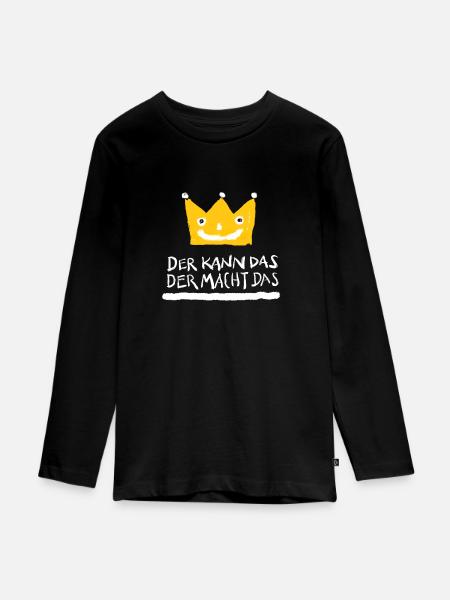 Der Macher - Teenager Premium Bio Langarmshirt - Schwarz