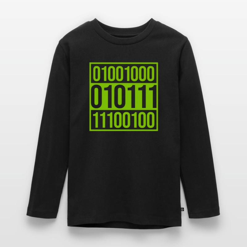 Langage de programme de code binaire T-shirt manches longues Premium Ado