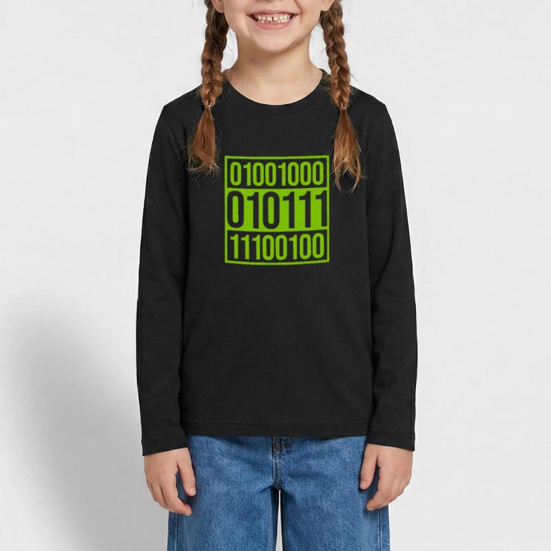 Langage de programme de code binaire T-shirt manches longues Premium Ado