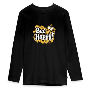 Happy Bee Buzz - T-shirt manches longues Premium Ado - noir - Devant - AI Model Kid Female (0cm)