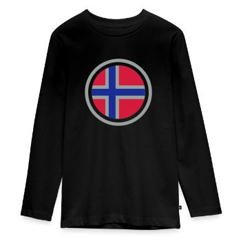 Emblème de la Norvège - T-shirt manches longues Premium Ado - noir - Devant - AI Model Kid Female (0cm)