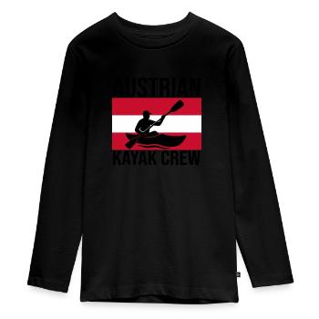 Chemise autrichienne Kayak Crew Kajak - T-shirt manches longues Premium Ado - noir - Devant - AI Model Kid Female (0cm)