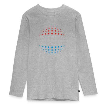 geo_dotsphere_luxembourg_3c01 - T-shirt manches longues Premium Ado - gris chiné - Devant
