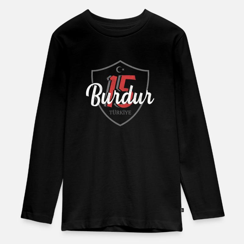 Burdur - T-shirt manches longues Premium Ado - noir