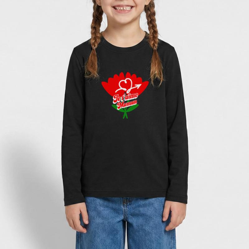 Ich liebe dich Mama Muttertag Teenager Premium Bio Langarmshirt