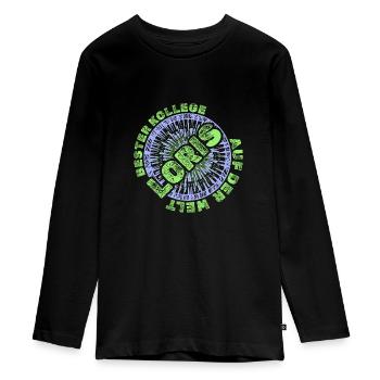 Geschenk für Loris - Teenager Premium Bio Langarmshirt - Schwarz - Vorne - AI Model Kid Female (0cm)