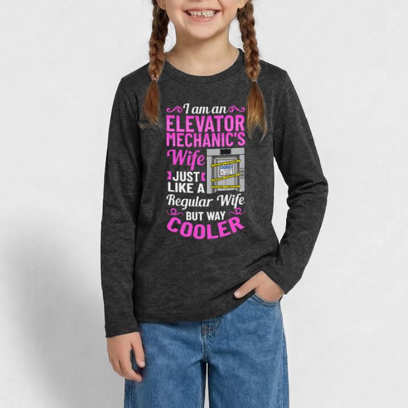 Elevator Elevator System Technician Woman Elevator Elevator Teenager Premium Organic Long Sleeve Shirt