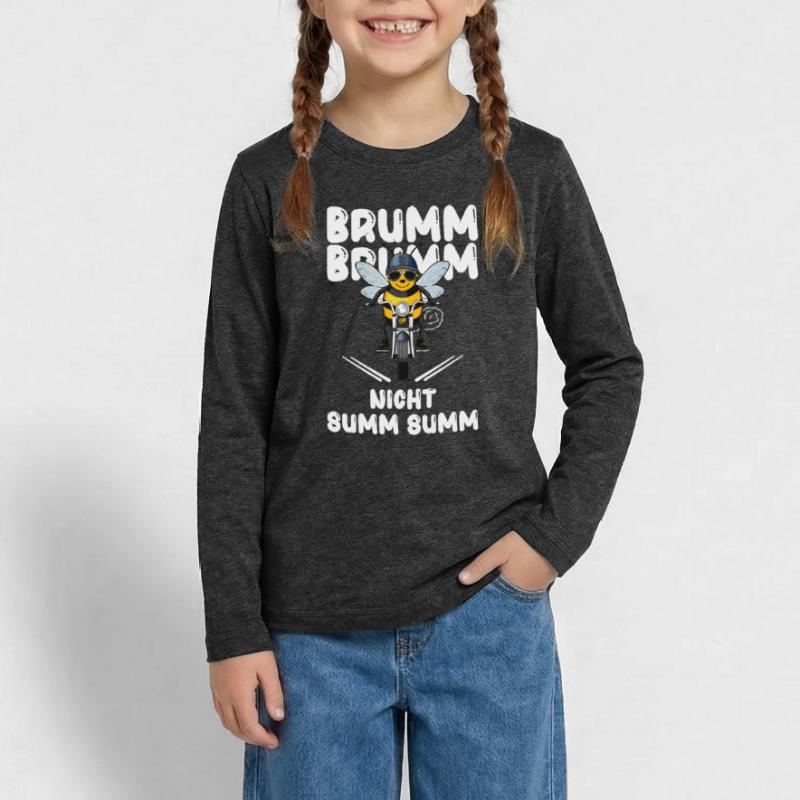 Bee Motorcycle Buzz Buzz Not Buzz Buzz White Teenager Premium Organic Long Sleeve Shirt