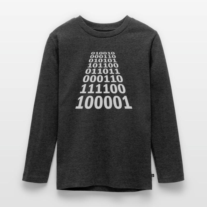 Binary Code Program Language Teenager Premium Organic Long Sleeve Shirt