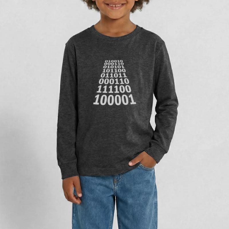 Binary Code Program Language Teenager Premium Organic Long Sleeve Shirt