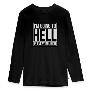 En allant en enfer - T-shirt manches longues Premium Ado - noir - Devant - AI Model Kid Female (0cm)