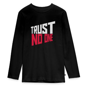 ne faites confiance à personne pour ne citer - T-shirt manches longues Premium Ado - noir - Devant - AI Model Kid Female (0cm)