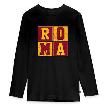 Roma - Teenager Premium Organic Long Sleeve Shirt - black - Front - AI Model Kid Female (0cm)