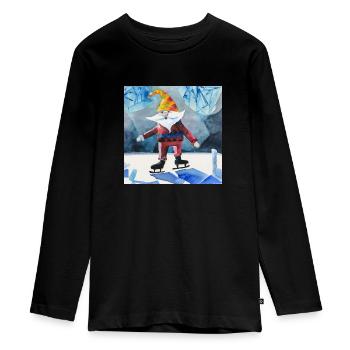 Die Wunder des Winters - Teenager Premium Bio Langarmshirt - Schwarz - Vorne - AI Model Kid Female (0cm)