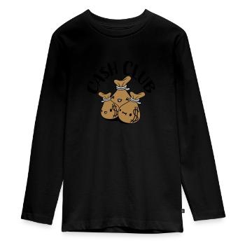 Cash Club Money Bags Amis - T-shirt manches longues Premium Ado - noir - Devant - AI Model Kid Female (0cm)
