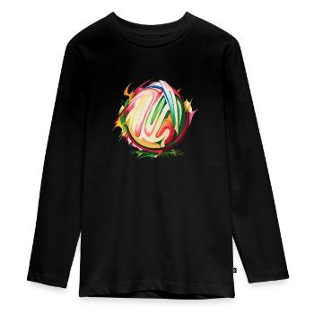 Splash Icecream - Teenager Premium Organic Long Sleeve Shirt - black - Front - AI Model Kid Female (0cm)